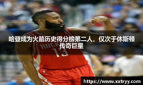 哈登成为火箭历史得分榜第二人，仅次于休斯顿传奇巨星